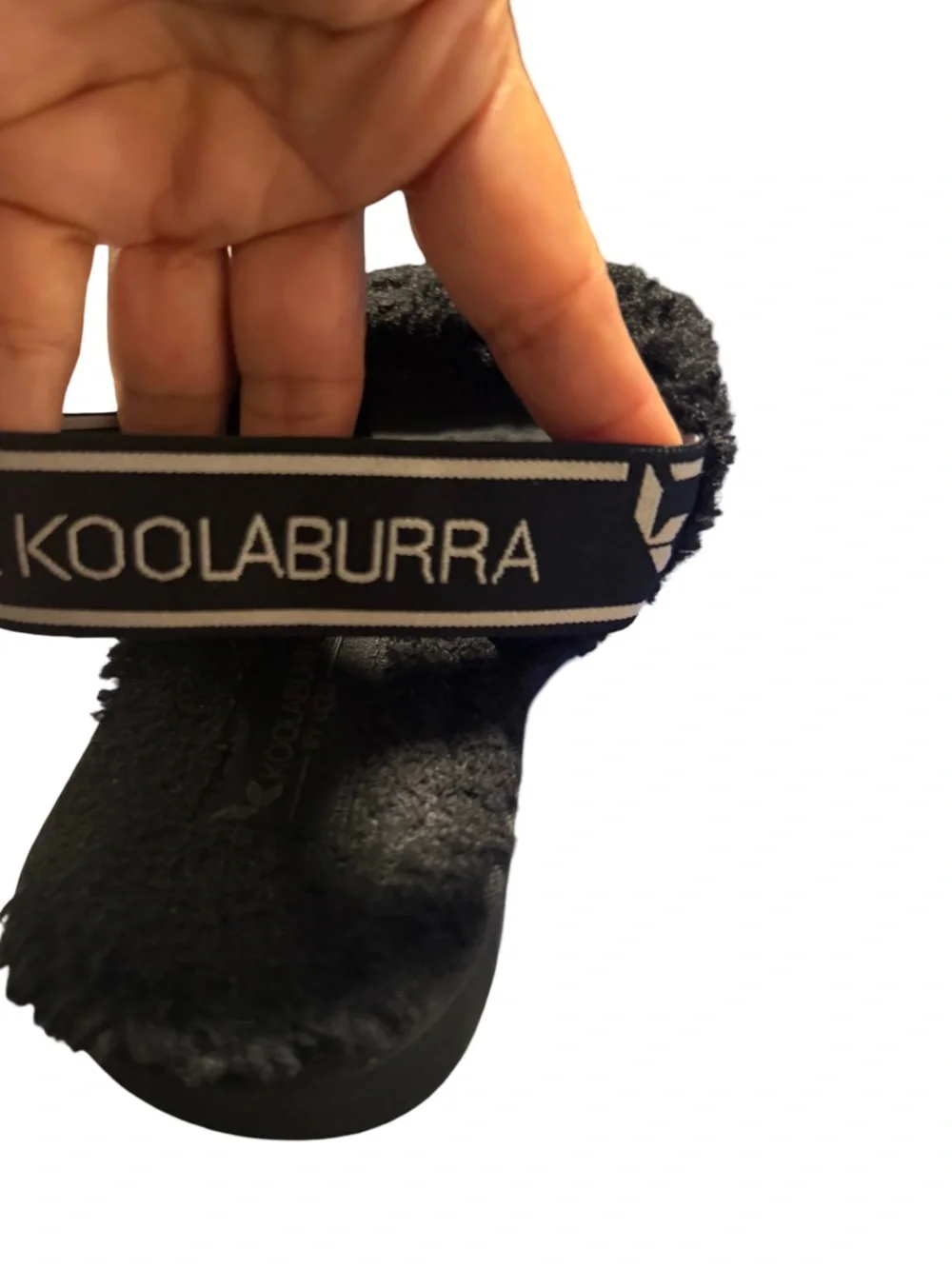 Koolaburra by UGG Women’s Black Slip-On Open Toe Faux Fur Slippers Sz 6